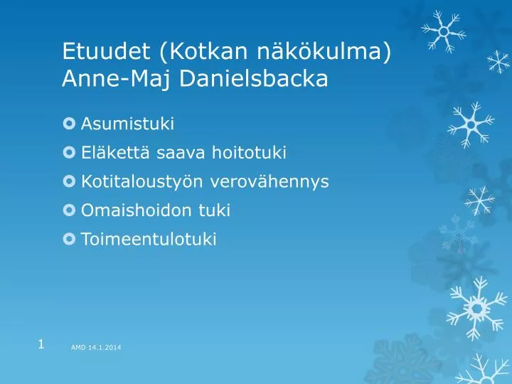 etuudet kotkan n k kulma anne maj danielsbacka