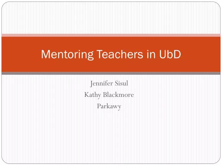 mentoring teachers in ubd
