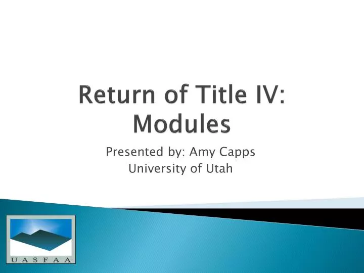 return of title iv modules