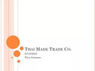 Thai Made Trade Co.