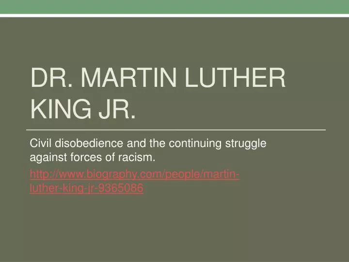 dr martin luther king jr