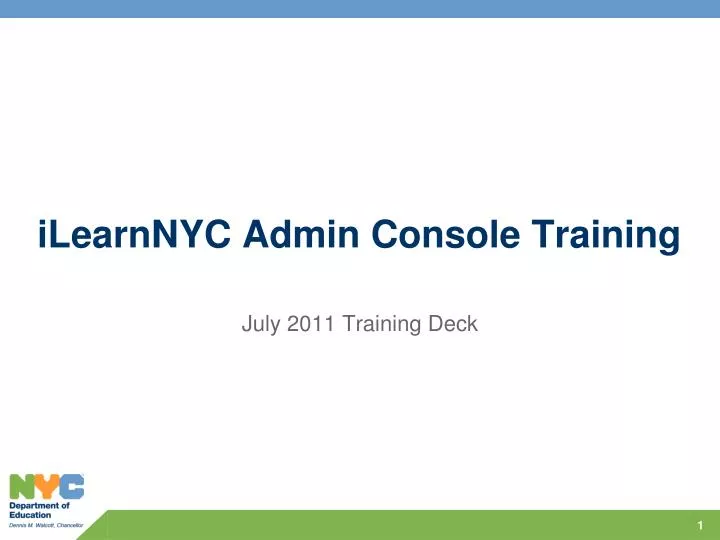 ilearnnyc admin console training