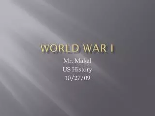 World War I