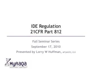 IDE Regulation 21CFR Part 812