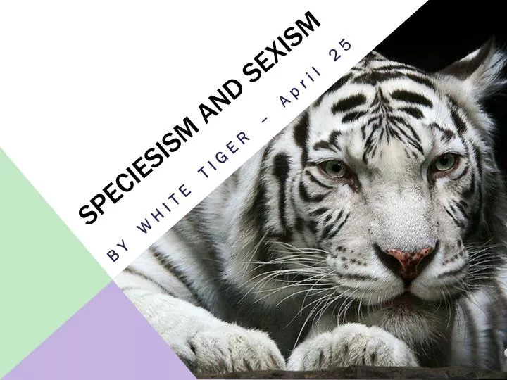 speciesism and sexism
