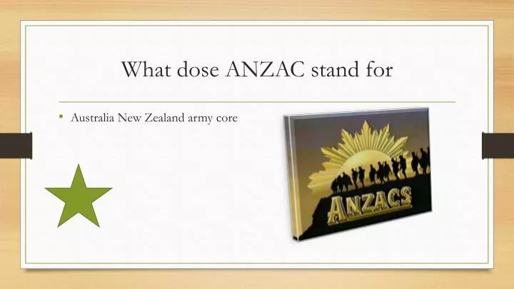 what dose anzac stand for