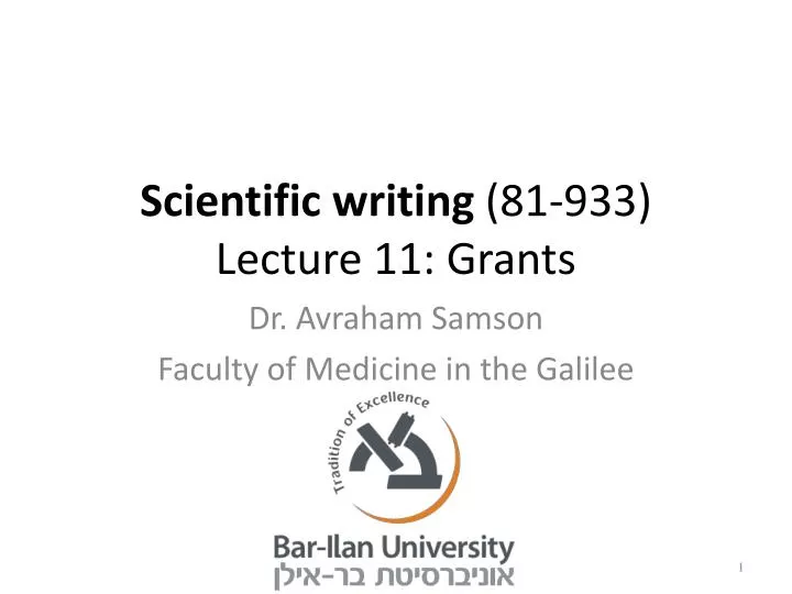 scientific writing 81 933 lecture 11 grants