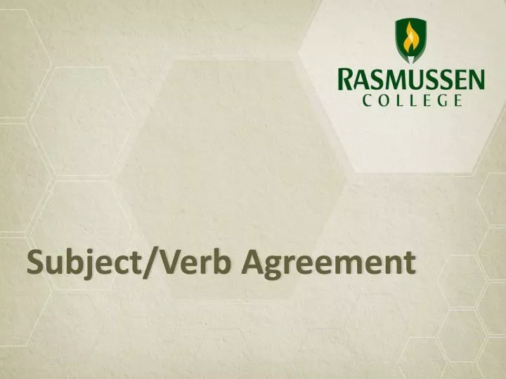 subject verb agreement