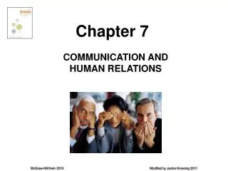 COMMUNICATION AND HUMAN RELATIONS