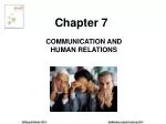 COMMUNICATION AND HUMAN RELATIONS - slide 1