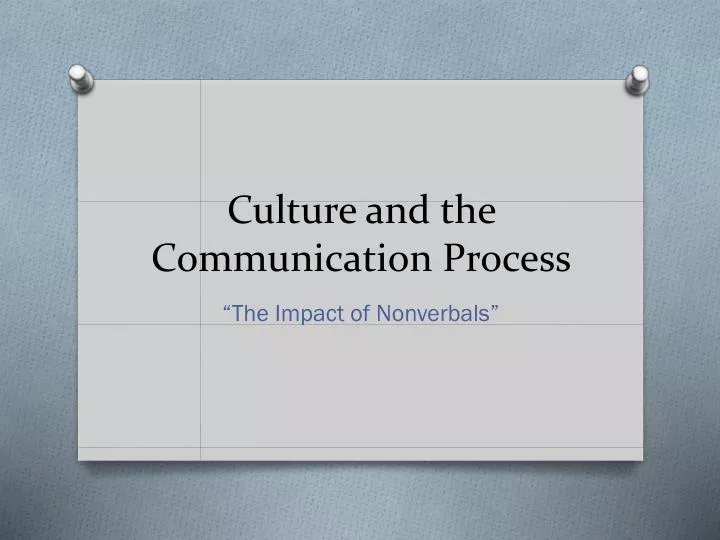 culture and the communication process