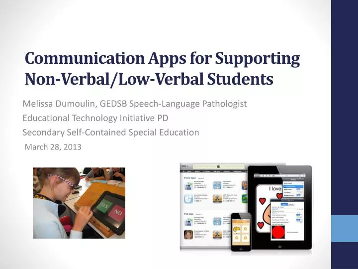 communication apps for supporting non verbal low verbal students