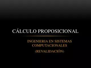 c lculo proposicional