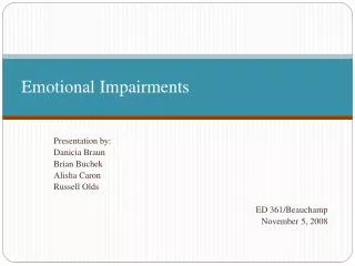 Emotional Impairments