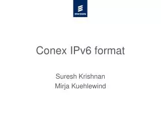 Conex IPv6 format