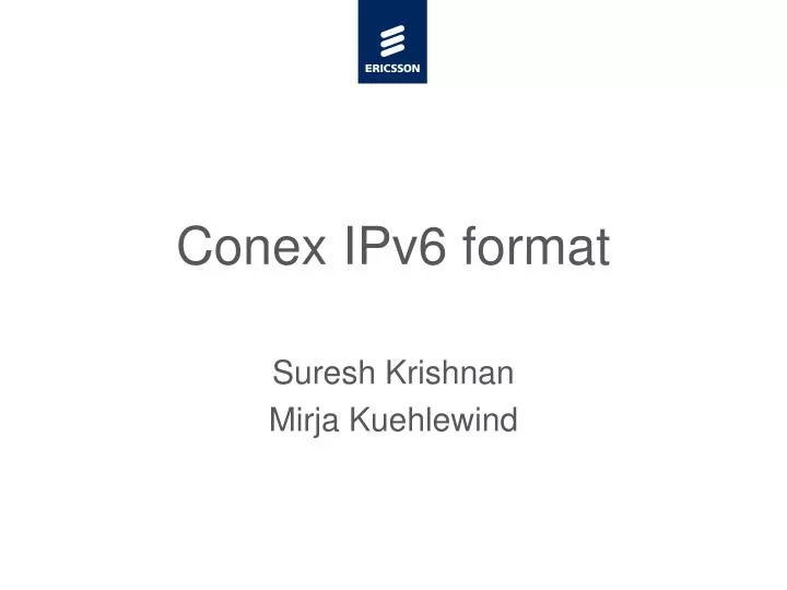 conex ipv6 format