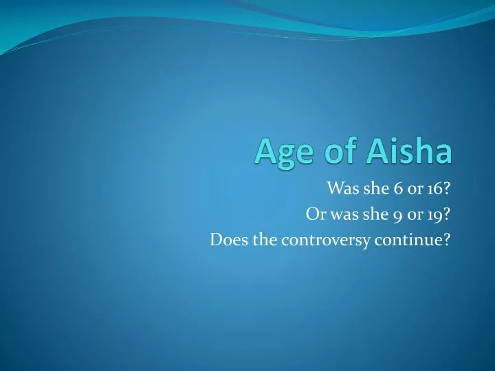 age of aisha