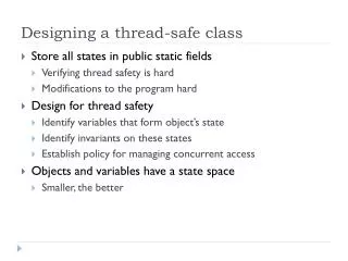 Designing a thread-safe class