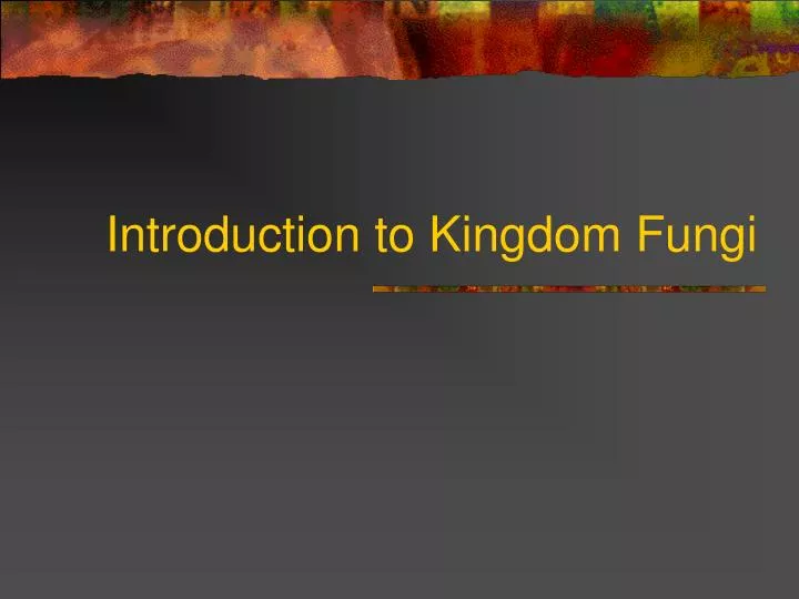 introduction to kingdom fungi