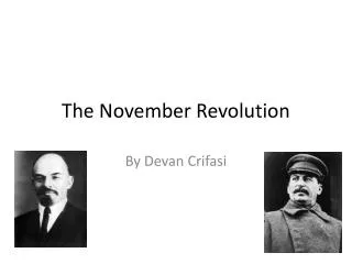 The November Revolution