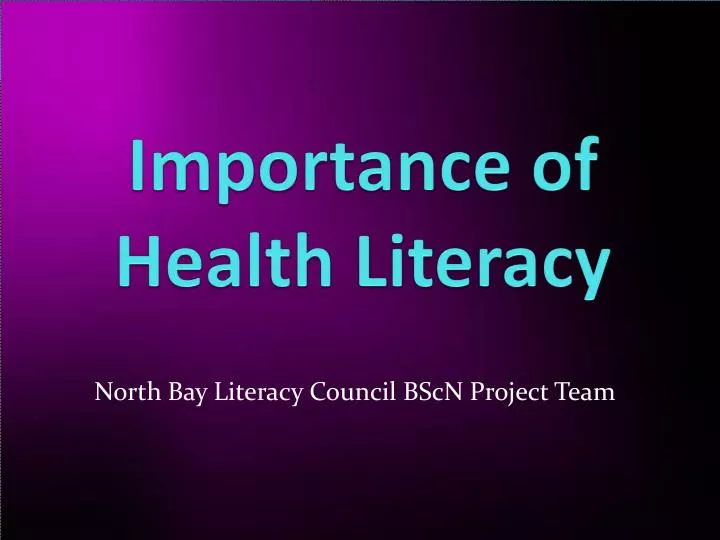 importance of health literacy