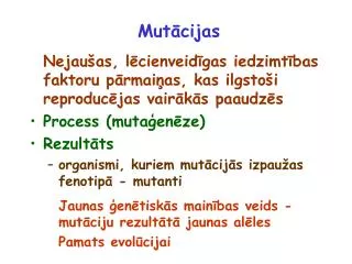 Mutācijas