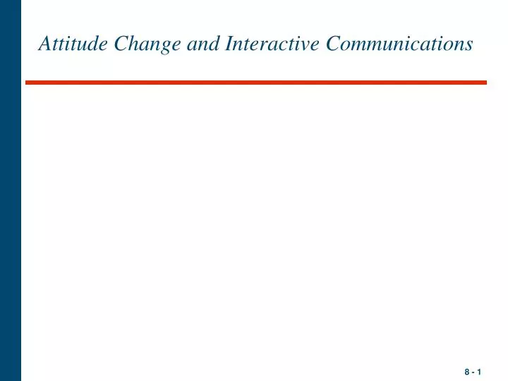 attitude change and interactive communications