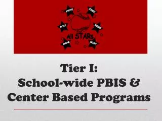 Tier I: School-wide PBIS &amp; Center Based Programs
