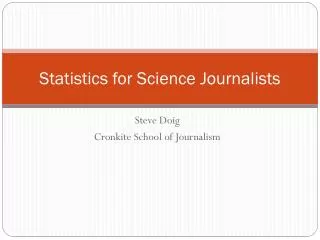 Statistics for Science Journalists