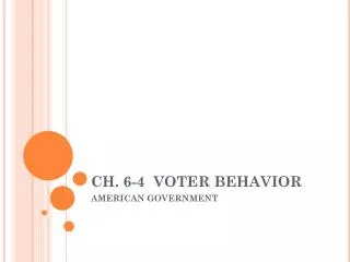 CH. 6-4 VOTER BEHAVIOR