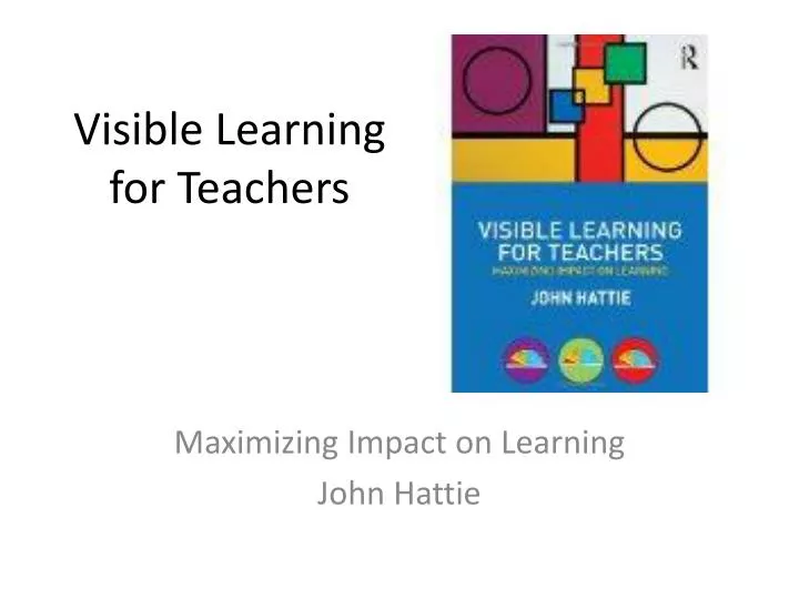 visible learning for teachers