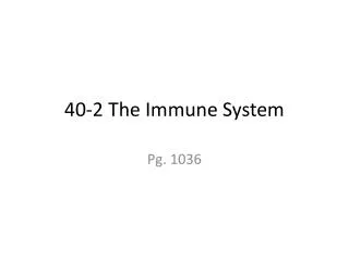 40-2 The Immune System