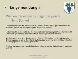 eingemeindung