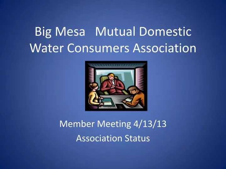 big mesa mutual domestic water consumers association
