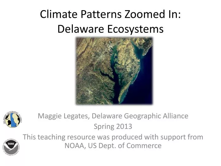climate patterns zoomed in delaware ecosystems