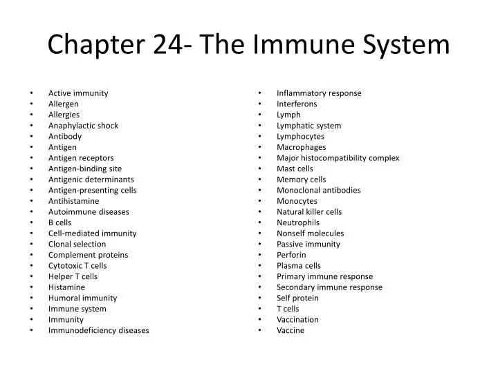 chapter 24 the immune system