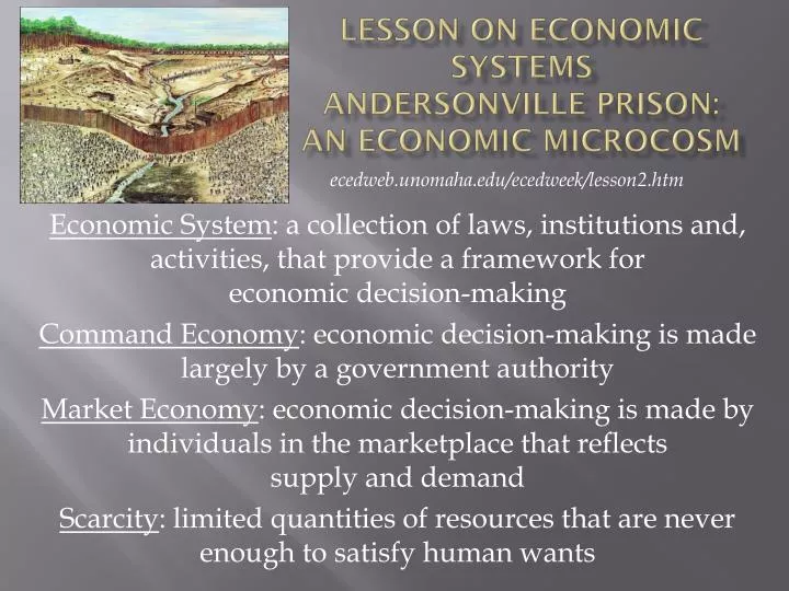 lesson on economic systems andersonville prison an economic microcosm