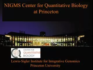 NIGMS Center for Quantitative Biology at Princeton