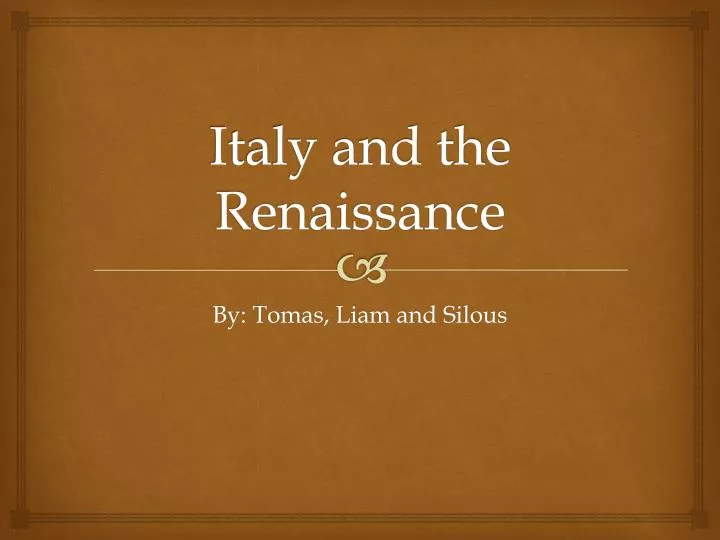 italy and the renaissance