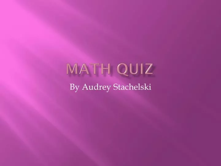 math quiz