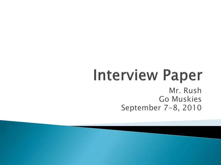 interview paper