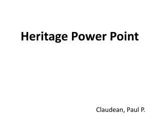 heritage power point