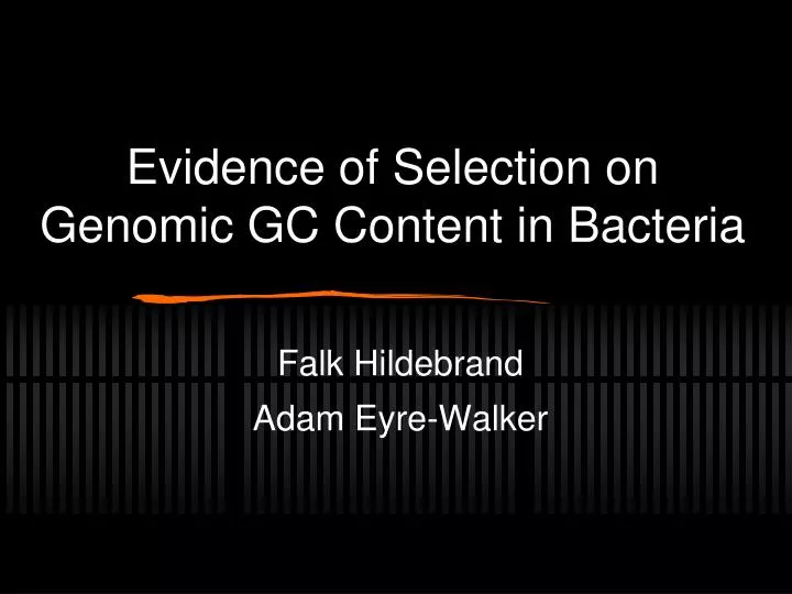 evidence of selection on genomic gc content in bacteria