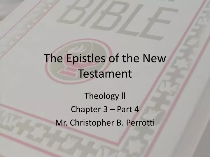 the epistles of the new testament