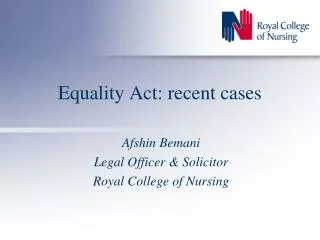 Equality Act: recent cases