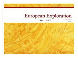 European Exploration