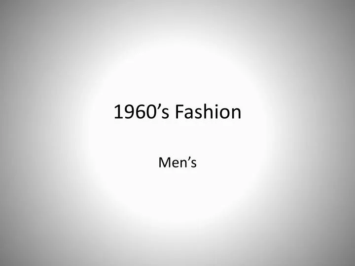1960 s fashion
