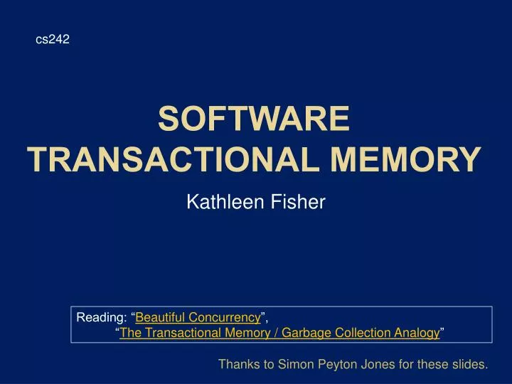 software transactional memory