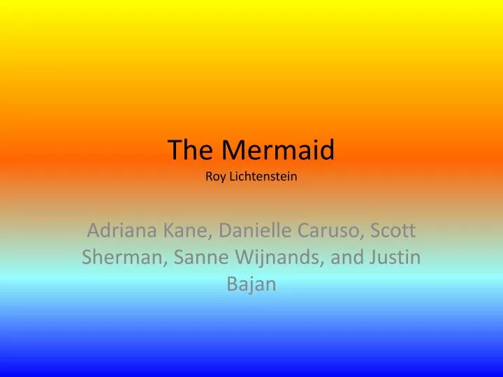 the mermaid roy lichtenstein