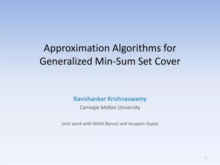 approximation algorithms for generalized min sum set cover